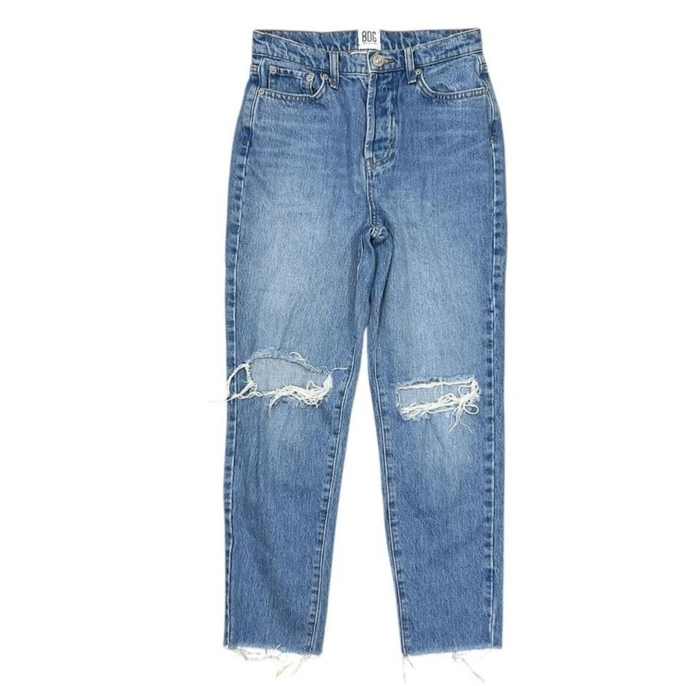 BDG Urban Outfitters Slim Straight Denim Jeans High Rise Women's 26 Distressed